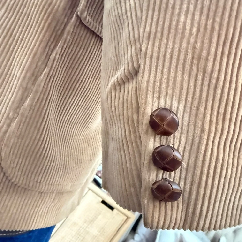 Vintage USA Made Anthony Allan Tan‎ Corduroy Preppy Countryside Sports Coat